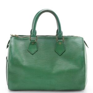 Vintage Louis Vuitton Speedy 25 in Borneo Green Epi/Smooth Leather